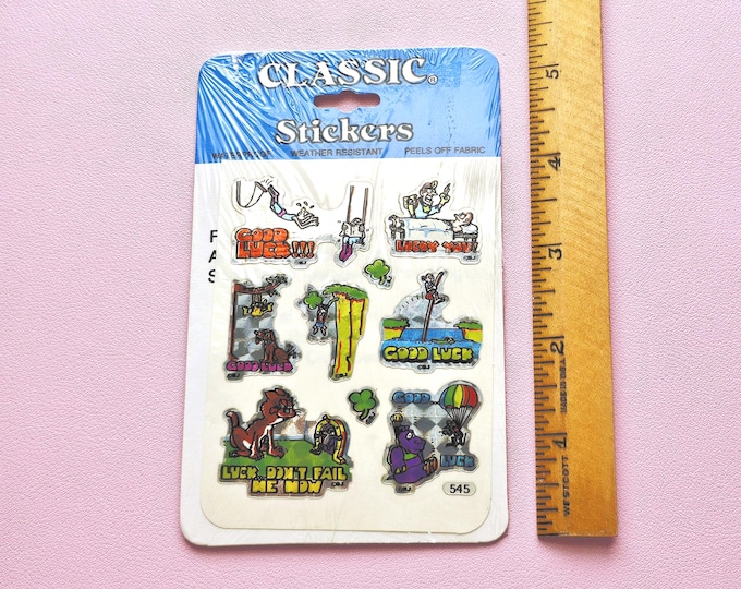 Vintage 80's BJ Decal Specialties Prism Good Luck Sticker Pack