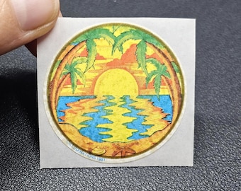 Vintage 80's Illuminations Beach Sunset Sticker Mod