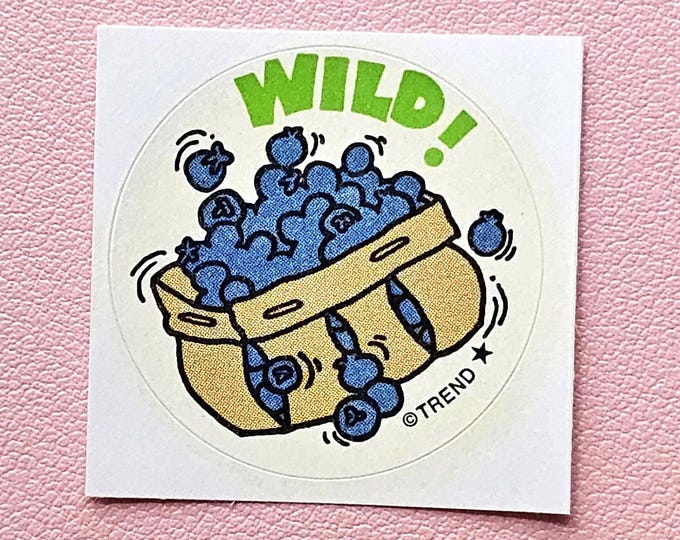 Trend Retro Blueberry Scratch & Sniff Sticker - T-83624 - New, Not Vintage