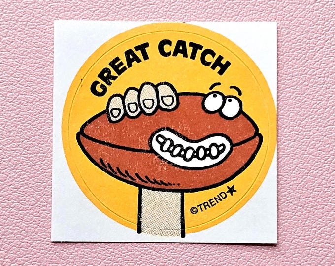 Trend Retro Pigskin Scratch & Sniff Sticker - T-83630 - New, Not Vintage