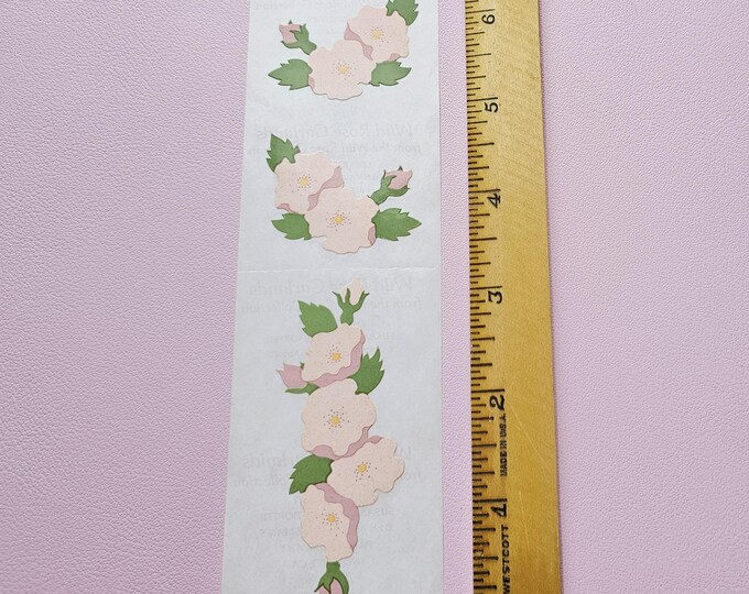 Vintage Mrs.Grossman's Wild Roses Sticker Strip