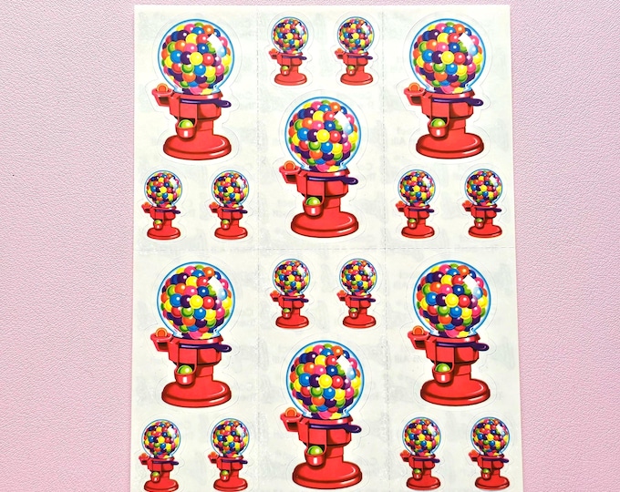 Vintage Lisa Frank Gumball Machine Stickers Sheet S157
