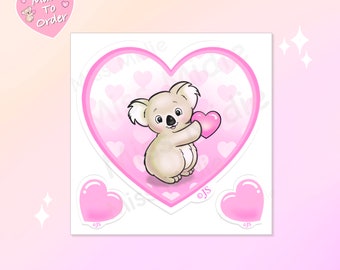 Cute Koala Bear Hearts Prism Stickers Mod by Miss Midie