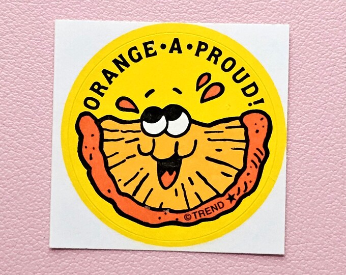 Trend Retro Orange Candy Scratch & Sniff Sticker - T-83615 - New, Not Vintage