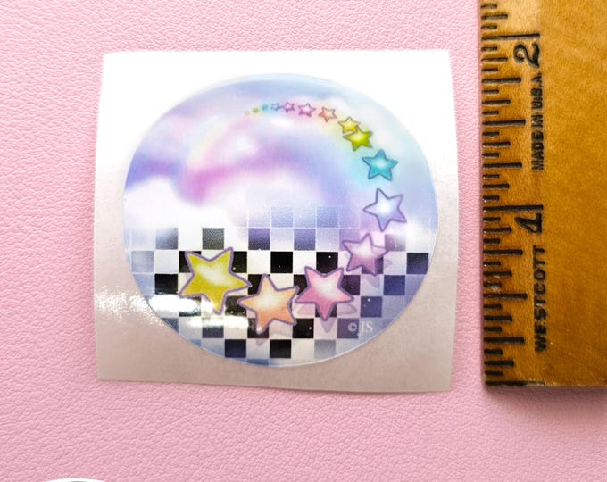 Very Durable Vinyl Checkerboard Stars Sticker Mod