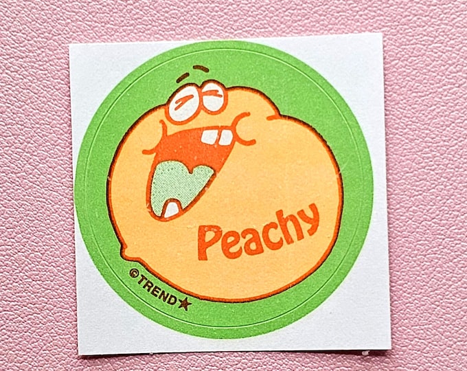 Trend Retro Peach Scratch & Sniff Sticker - T-83680 - New, Not Vintage