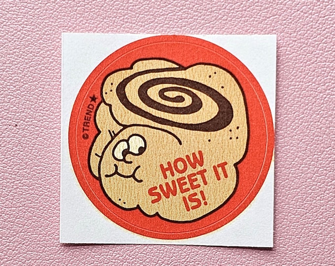Trend Retro Cinnamon Roll Scratch & Sniff Sticker - T-83628 - New, Not Vintage