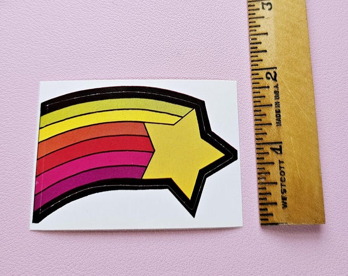 Vintage 80's Dover Rainbow Star Sticker