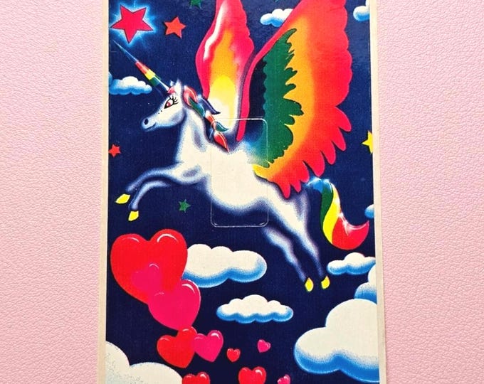 Vintage 80's Lisa Frank Unicorn Switchplate Light Switch Sticker