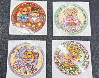 Vintage 80's Lucy Rigg Teddy Bear Sticker Mod - U Choose