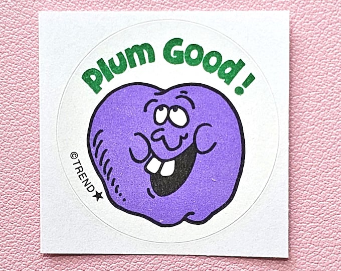 Trend Retro Plum Scratch & Sniff Sticker - T-83682 - New, Not Vintage