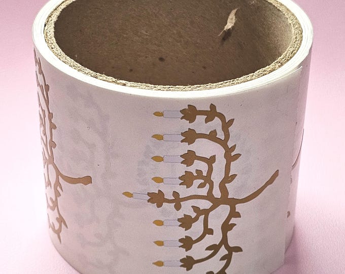 Rare Vintage 80's Mrs. Grossman's Gold Candle Holder Stickers - Roll of 112 Mods