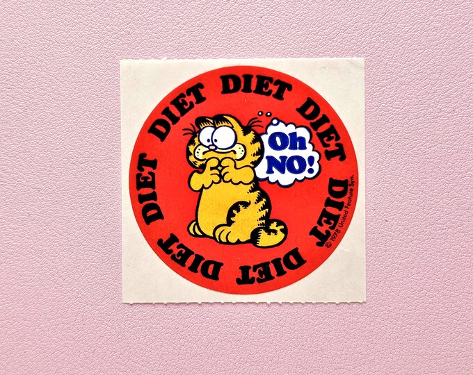 Vintage 80's Garfield Diet Sticker Mod