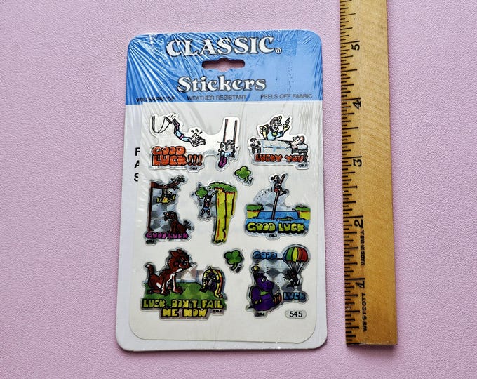 Vintage 80's BJ Decal Specialties Prism Good Luck Sticker Pack