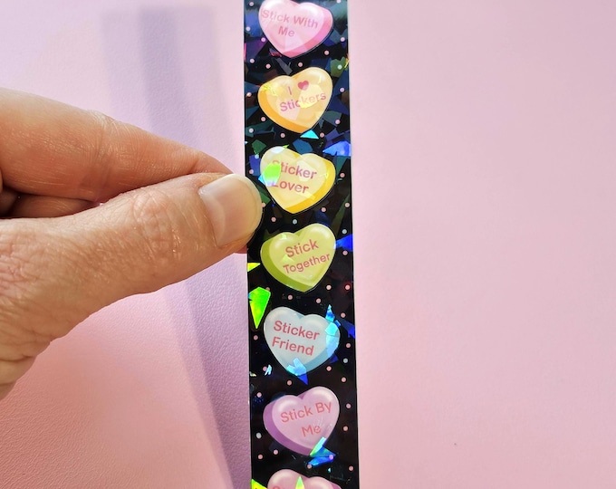 Toots Inspired Prismatic Sweethearts Sticker Strip