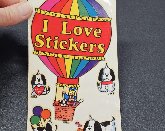 Vintage 80's Decal Specialties BJ Clear See-Thru Unidog Sticker Mod