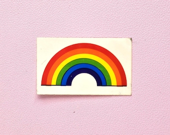 Vintage 80's Transparent Rainbow Sticker Mod