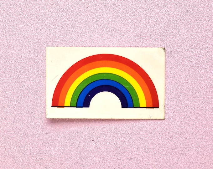 Vintage 80's Transparent Rainbow Sticker Mod