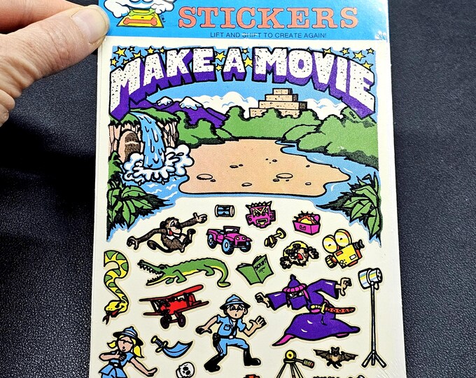 Vintage 80's Decal Specialties BJ Clear See-Thru Activity Make A Movie Sticker Pack