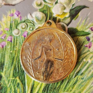 Vintage Pendant Zodiac Medal Zodiac Sign Virgo