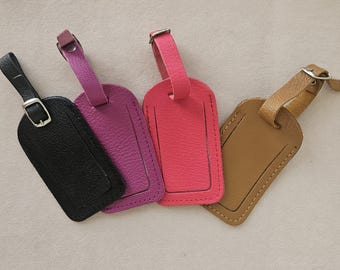 porte étiquette bagage cuir