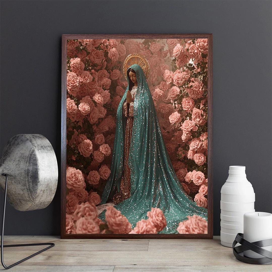 Tapestries Virgin Mary - Etsy UK