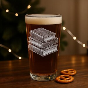 Books Teacher Glass – Etched Literary Whiskey Wine and Beer Glass | Thoughtful Gift for Educators, Book Lovers and Classroom Mentors