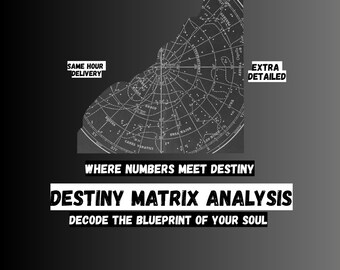 Extra Detailed Soul Destiny Matrix Analysis, Birth Chart Reading, Astrology Tarot Reading, Numerology Report Reading