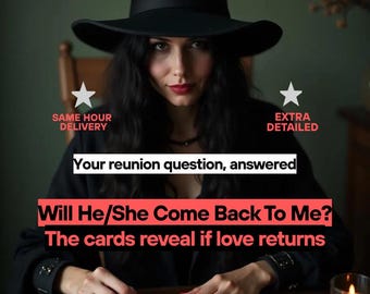 Will My Ex Come Back To Me, In-Depth Love Reading, Same Hour Relationship Reading, Same Day Soulmate Reading, Detailed Twinflame Reading