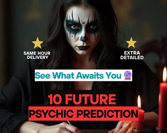 10 Month Future Reading, Detailed Future Predictions, In-Depth Future Love Reading, Same Hour Medium Reading, Intuitive Tarot Reading