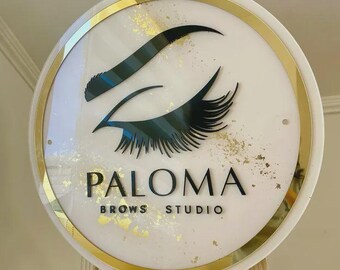 3D Beauty Salon Decor Sign, Custom Business Acrylic Logo Sign, Acrylic Door Sign, Esthetician gift