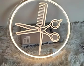 Custom Hair Stylist Salon Decor, Personalized Hair Dresser Acrylic Sign, Hair Salon Wall Art, Gift for her, Beauty Studio Decor