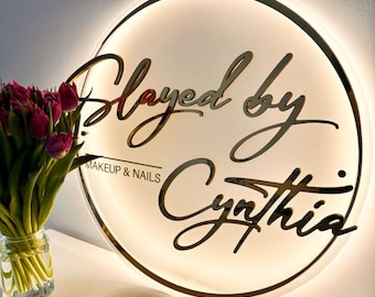 Acrylic Backlit Business Logo Sign | Acrylic Light up Signage | Custom Signs for Business | Office Wall Sign | Backlit Business Sign Wall