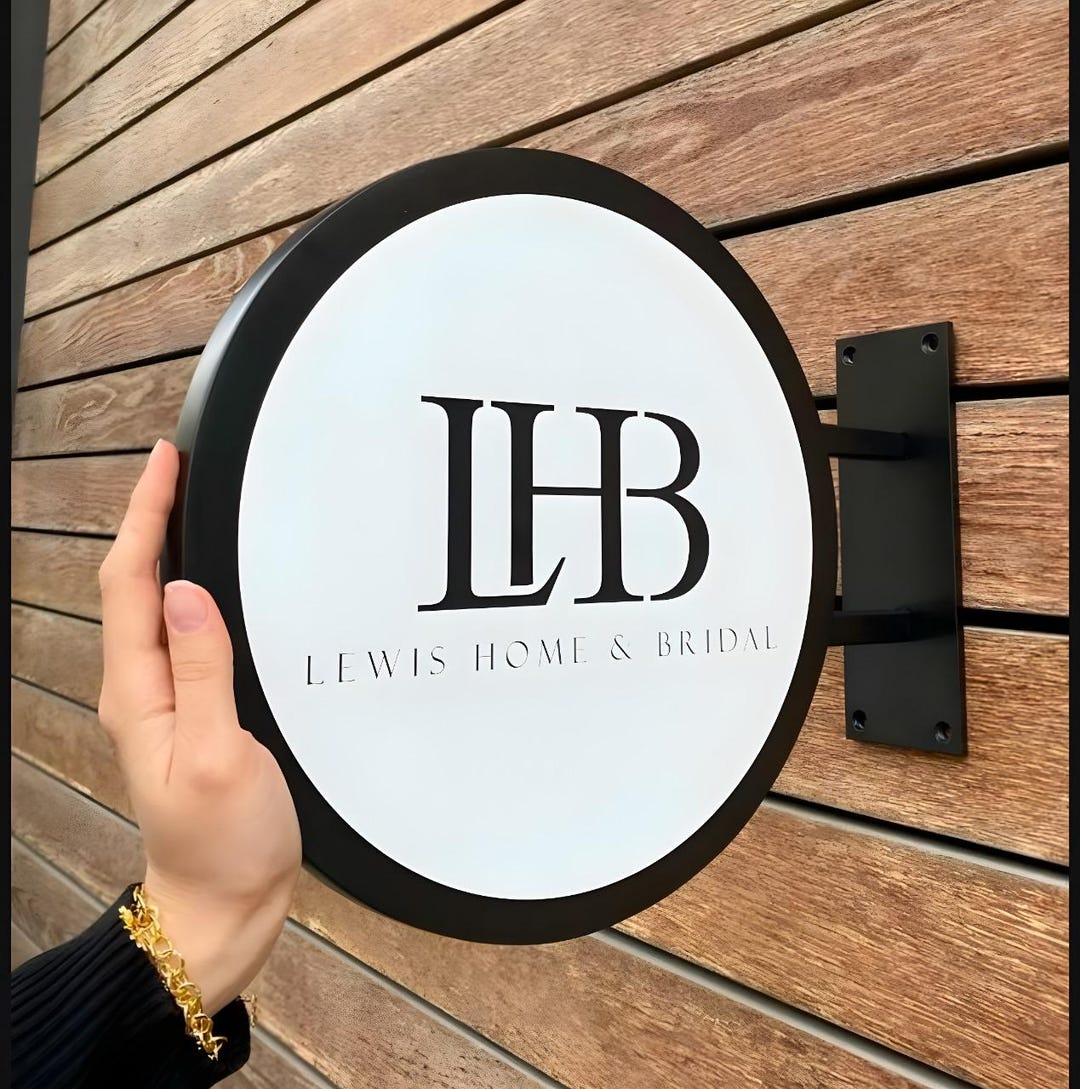 Custom Round Circle Sign, Non-illuminated Round Sign, Blade Signage ...