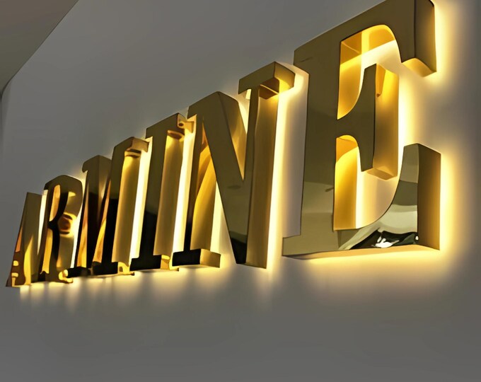 3d Backlit Sign 3d Led Signage Custom Outdoor Logo, Light Sign 3d ...
