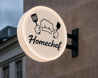 Round Light Box Store front Sign,Double Sided Light Box Signage, Led Blade Sign,Illuminated Blade Sign,LED Light Box Sign Board,Outdoor Sign