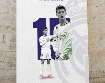 Arda Guler Real Madrid Poster: Turkish Football Star Canvas Art