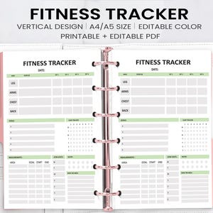 Fitness Tracker Printable: Weekly Workout & Gym Goals (PDF Download)