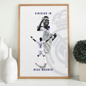 Real Madrid Poster Vinicius Jr Wall Art Digital Download Football Gift