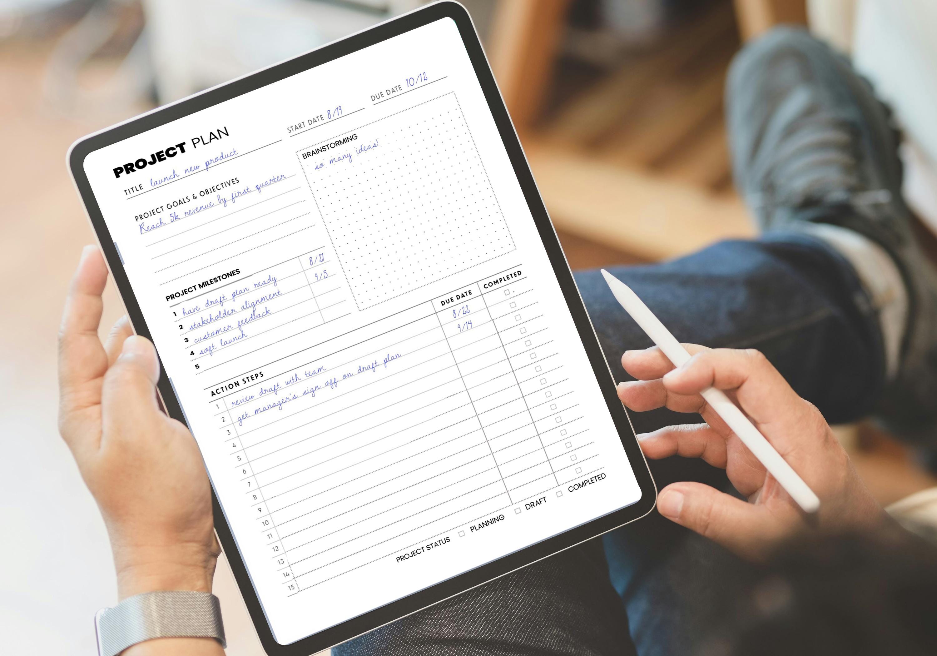 Project Planner Printable: A4 A5 Task List Templates (PDF Downloadable ...
