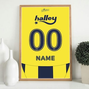 Fenerbahce 2024-2025 Personalized Jersey, Custom Sports Gift, Unique Fan Apparel, Perfect for Birthdays & Special Occasions