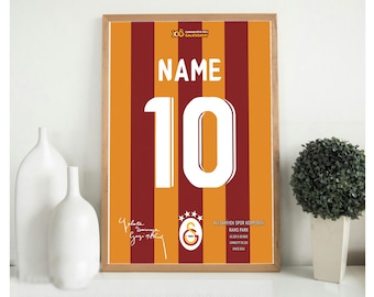Galatasaray Jersey Print: Personalized Sports Fan Gift (Digital Download)