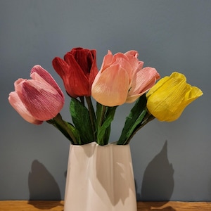 tulipano, tulipano, fiore di carta crespa, fiore, carta crespa