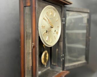 AIKOSHA 木製掛時計 30日巻き Vintage AIKOSHA 31 Day Wall Clock Chime - Etsy