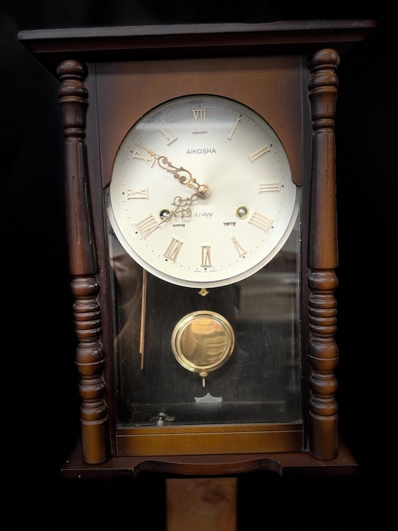 Vintage AIKOSHA 31 Day Wall Clock Chime - Etsy