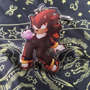Shadow the Hedgehog acrylic charm