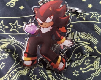 Shadow the Hedgehog acrylic charm