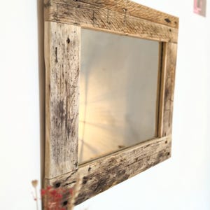 Antique wooden mirror