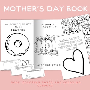 Manualidades imprimibles para el Día de la Madre, Dibujos para colorear para el Día de la Madre, Regalos imprimibles, Tarjetas para el Día de la Madre, Cupones para el Día de la Madre, Certificado de la Mejor Mamá del Mundo