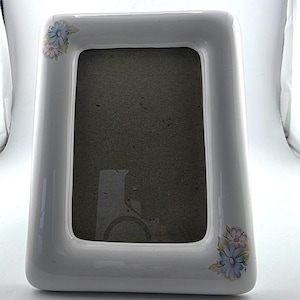 Vintage Floral Ceramic Picture Frame Tabletop Photo Display Decor 4x6